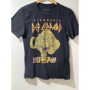Def Leppard English Rock Band 1983 USA Pyromania‎ Tour Natural Adult T Shirt